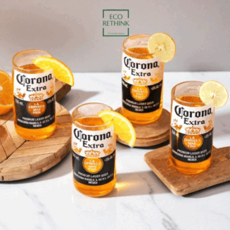 UP-CYCLED CORONA EXTRA GLASSES ( SET OF 4 )