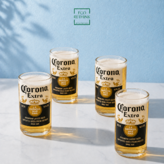 UP-CYCLED CORONA EXTRA GLASSES (SET OF 4)