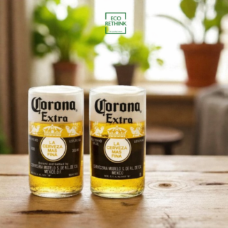 UP-CYCLED CORONA EXTRA GLASSES (SET OF 2)