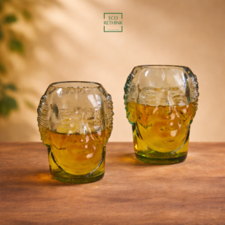 UP-CYCLED OLD MONK FACE GLASSES 300ML (SET OF 2)
