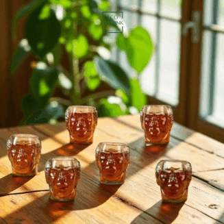 UP-CYCLED OLD MONK FACE GLASSES 600ML (SET OF 6 )