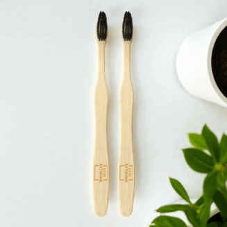 Natural Bamboo Toothbrush ( Pack of 2) | Extra Soft Bristles |