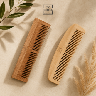 ECO RETHINK NEEM WOOD HAIR COMB (SET OF 2)